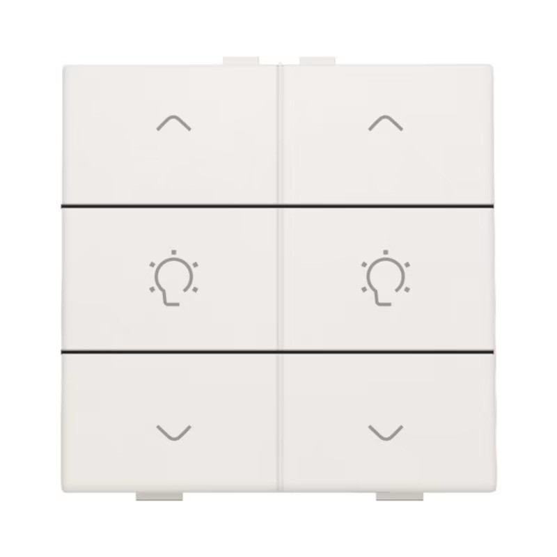 Niko Home Control commande double variateur avec touche sixtuple, Original blanc