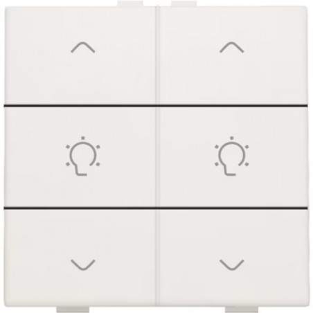 Niko Home Control commande double variateur avec touche sixtuple, Original blanc
