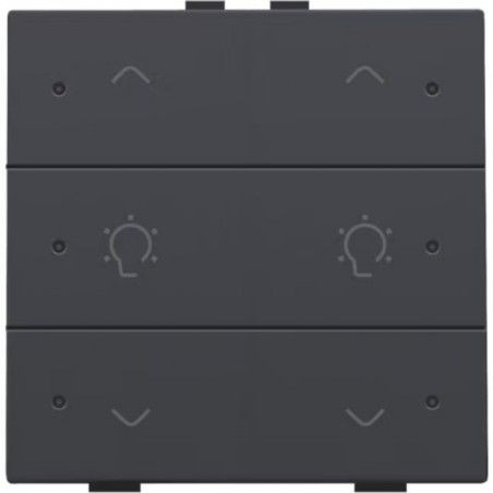 Niko Home Control commande double variateur avec touche sixtuple+led, anthracite
