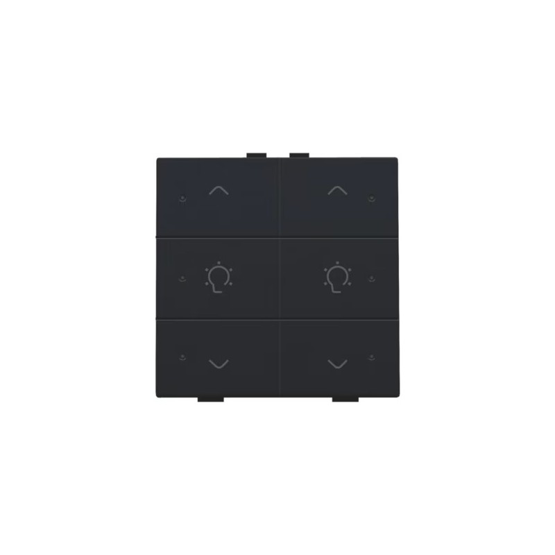 Niko Home Control commande double variateur avec touche sixtuple+led, noir
