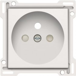 Niko Enjoliveur simple pour prise de courant 2P+A (broche) + sécurité, blanc