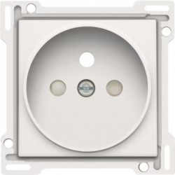 Niko Enjoliveur simple pour prise de courant 2P+A (broche) + sécurité, blanc- 21mm