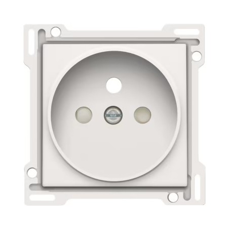 Niko Enjoliveur simple pour prise de courant 2P+A (broche) + sécurité, blanc- 21mm