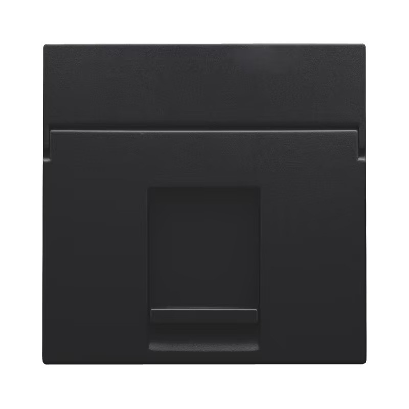 Niko Enjoliveur 1x RJ11 UTP plate, avec porte-étiquette, noir