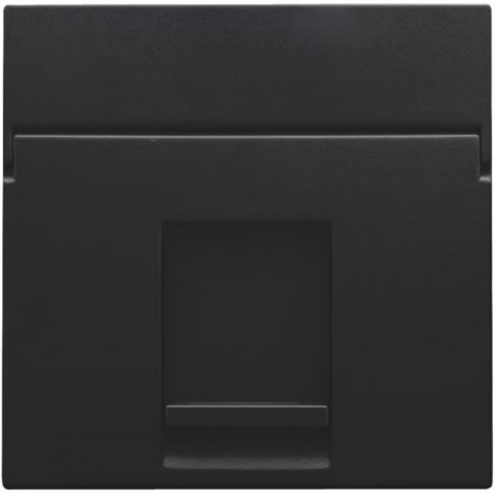 Niko Enjoliveur 1x RJ11 UTP plate, avec porte-étiquette, noir