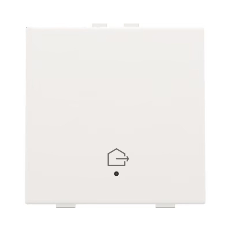 Niko Bouton-poussoir simple avec LED pour Home Control, quitter la maison, blanc