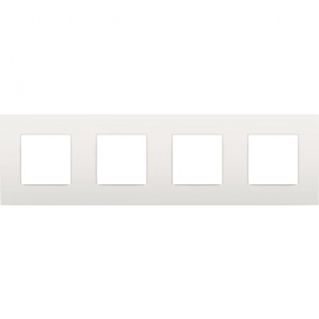 Niko Plaque de recouvrement (71mm) quadruple horizontal, blanc