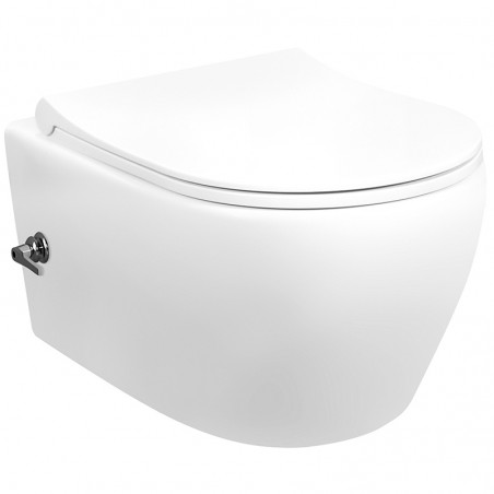 Aloni rimoff wc suspendu blanc avec poignée eau chaude/froide