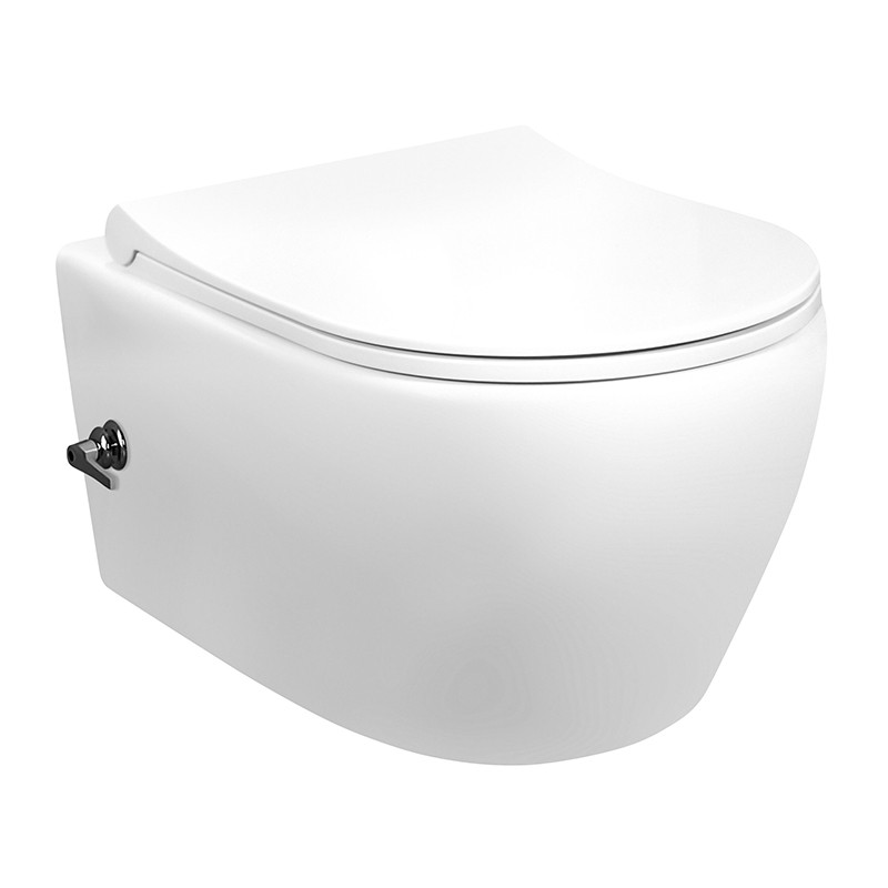Aloni rimoff wc suspendu blanc avec poignée eau froide