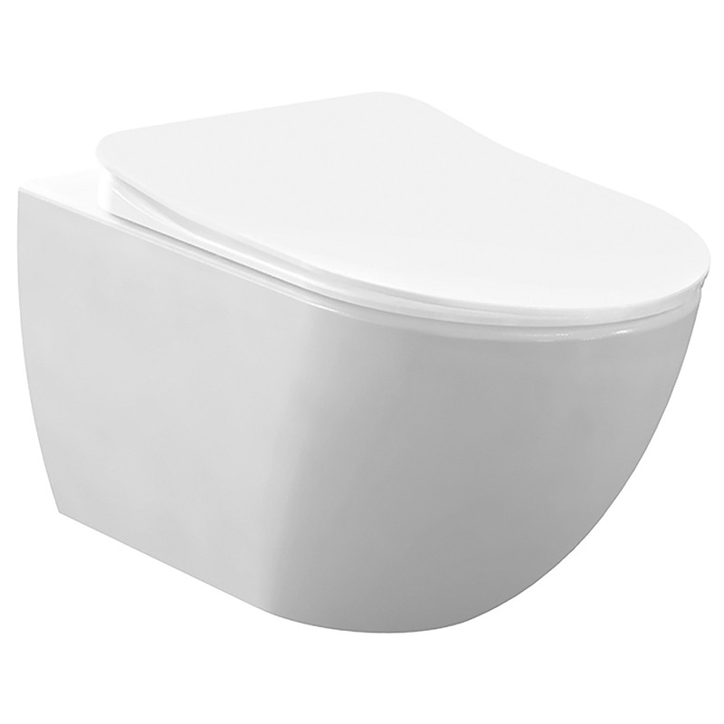 Creavit wc suspendu design sans pulverisateur , fixation cachée blanc