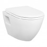 Creavit wc suspendu design avec douchette en acier inoxydable , blanc