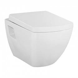 Creavit wc suspendu design avec douchette en acier inoxydable , blanc