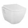 Creavit wc suspendu design avec douchette en acier inoxydable , blanc