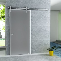 Aloni porte coulissante verre lait 8mm 102.5x205cm