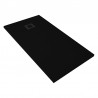 Veroni receveur de douche plat en pierre composite madison noir 120x80x3cm