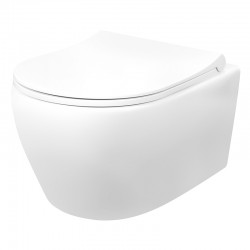 Aloni rimoff wc suspendu blanc avec douchette inox