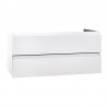 Creavit meuble bas sally socle 120cm blanc brillant