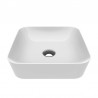 Creavit lavabo céramique rectangle sans trou robinet blanc 40 cm