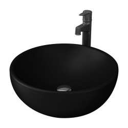 Bocchi venezia design lavabo sans trou robinet ø45 anthracite mat
