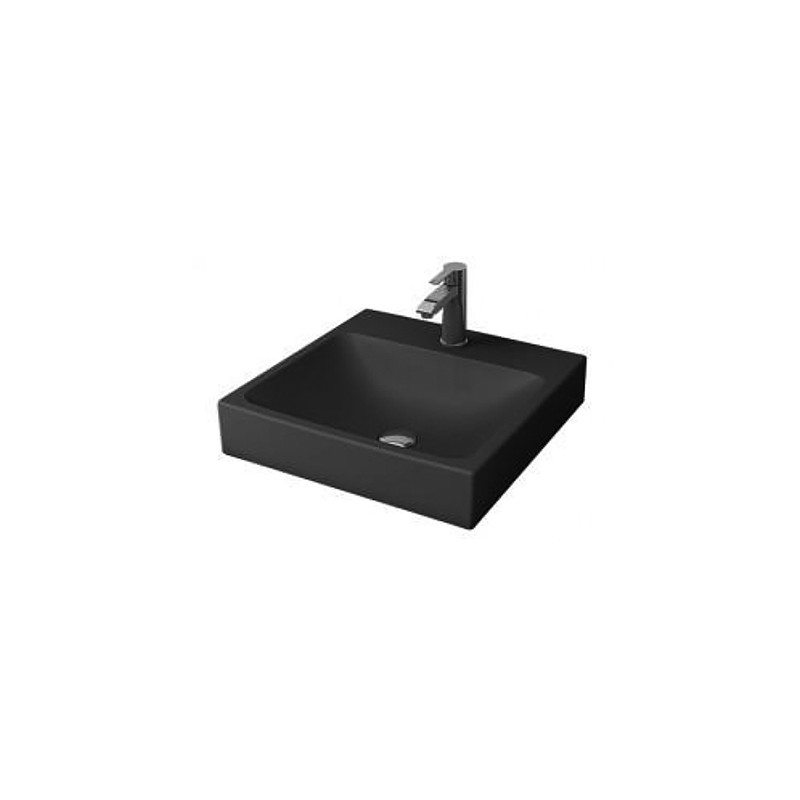 Bocchi scalae design lavabo avec trou robinet 485x480 anthracite mat