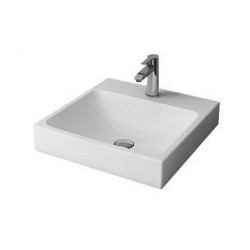 Bocchi scalae design lavabo avec trou robinet 485x480 blanc mat