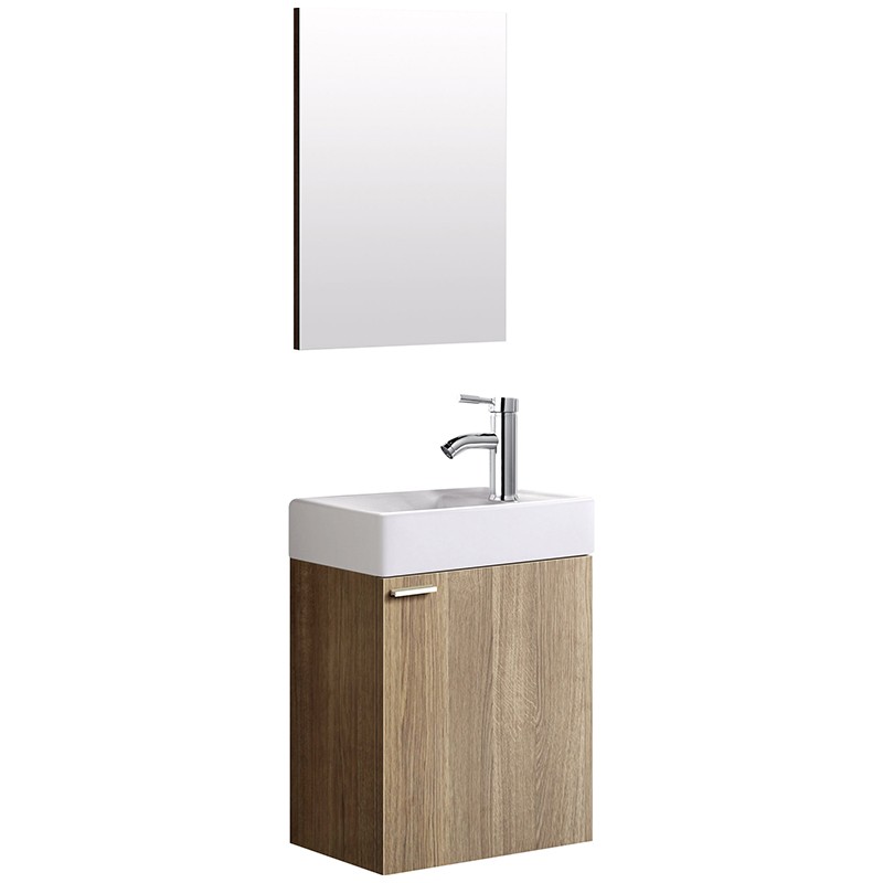 Aloni meuble wc marron complet