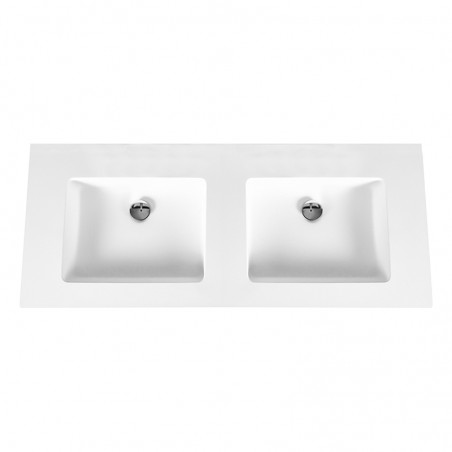 Veroni lavabo solid surface sans trou robinet 160cm