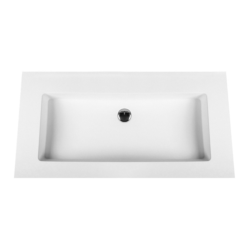 Veroni lavabo solid surface sans trou robinet 60cm