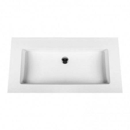 Veroni lavabo solid surface sans trou robinet 60cm