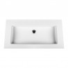 Veroni lavabo solid surface sans trou robinet 60cm