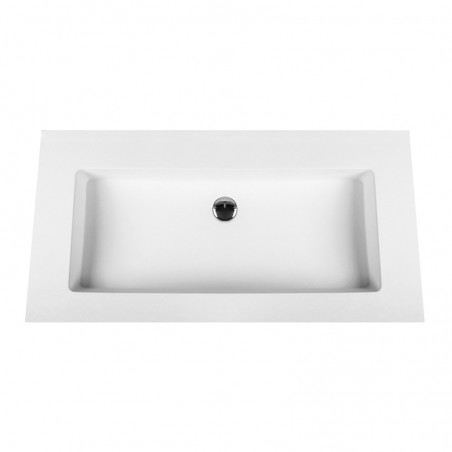 Veroni lavabo solid surface sans trou robinet 80cm