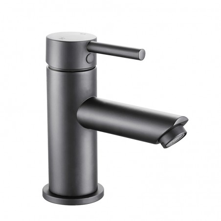 Aloni mitigeur lavabo avec 1 poignee gris metal