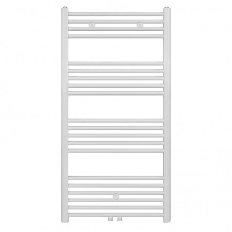 Creavit radiateur serviette connexion milieu blanc mat brosse 1200x600-616 watt