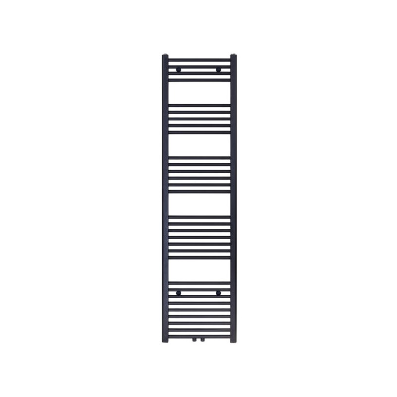 Creavit radiateur serviette connexion milieu noir mat brosse 1800×400-699 watt