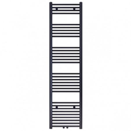 Creavit radiateur serviette connexion milieu noir mat brosse 1800×400-699 watt