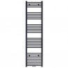 Creavit radiateur serviette connexion milieu noir mat brosse 1800×400-699 watt