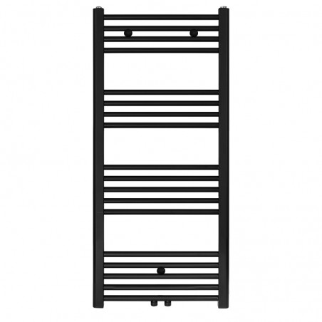 Creavit radiateur serviette connexion milieu noir mat brosse 1200x500-537 watt