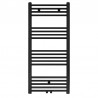 Creavit radiateur serviette connexion milieu noir mat brosse 1200x500-537 watt