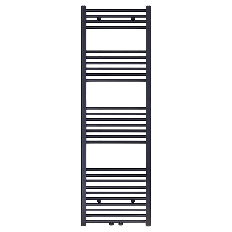 Creavit radiateur serviette connexion milieu noir mat brosse 1600x500-721 watt