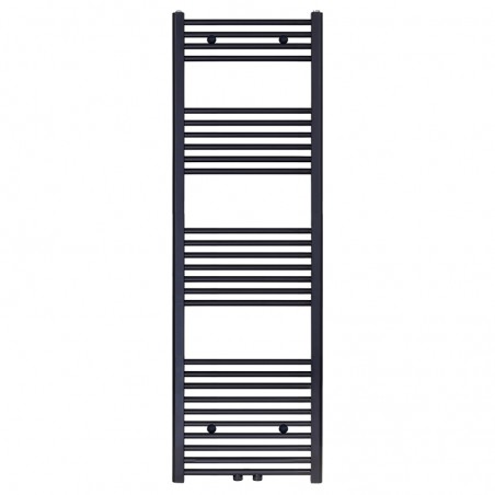 Creavit radiateur serviette connexion milieu noir mat brosse 1600x500-721 watt