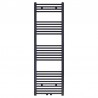 Creavit radiateur serviette connexion milieu noir mat brosse 1600x500-721 watt