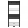 Creavit radiateur serviette connexion milieu noir mat brosse 1200x600-616 watt
