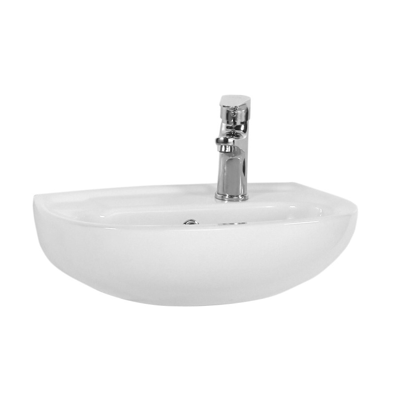 Creavit lavabo ceramique blanche avec trou robinet 45x30cm