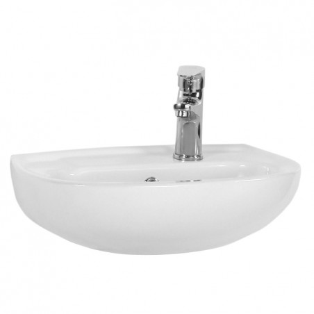 Creavit lavabo ceramique blanche avec trou robinet 45x30cm