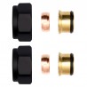 Creavit raccords à pince noir ekx15 2pcs