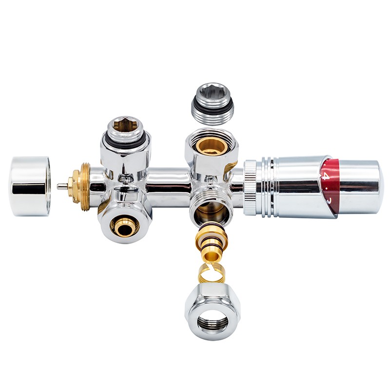 Creavit kit de raccordement central mural chrome m30x16/2