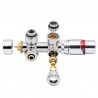 Creavit kit de raccordement central mural chrome m30x16/2