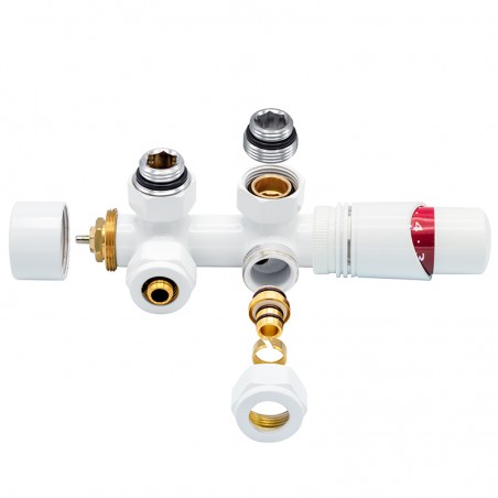 Creavit kit de raccordement central mur blanc m30x16/2