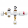 Creavit kit de raccordement central mur blanc m30x16/2