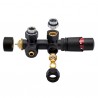 Creavit kit de raccordement central mur noir m30x16/2
